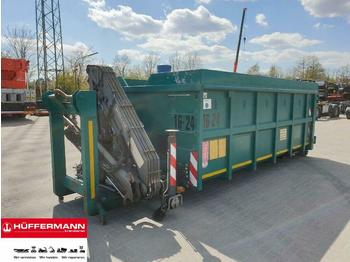 Roll-off container, Crane truck Mercedes-Benz Abrollbehälter MEILLER MK 56 RS/2 Ladekran: picture 1