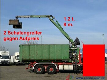Roll-off container Abrollcontainer 23 m³ + Kran Hiab F 95S 1.2t 8m