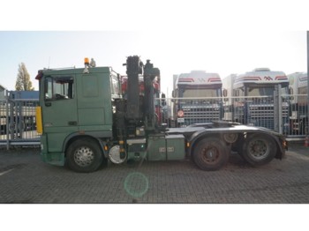 Tractor unit DAF XF95.380 6X2/4. EURO2 WITH HIAB400E CRANE: picture 1