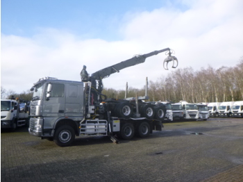 Tractor unit D.A.F. XF 105.510 6x4 + Loglift F281S83 crane / timber truck + dolly: picture 3