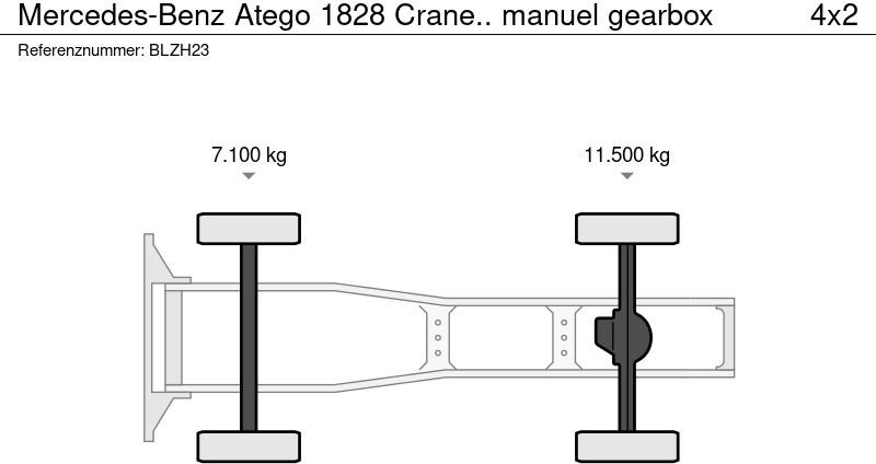 Tractor unit Mercedes-Benz Atego 1828 Crane.. manuel gearbox: picture 13