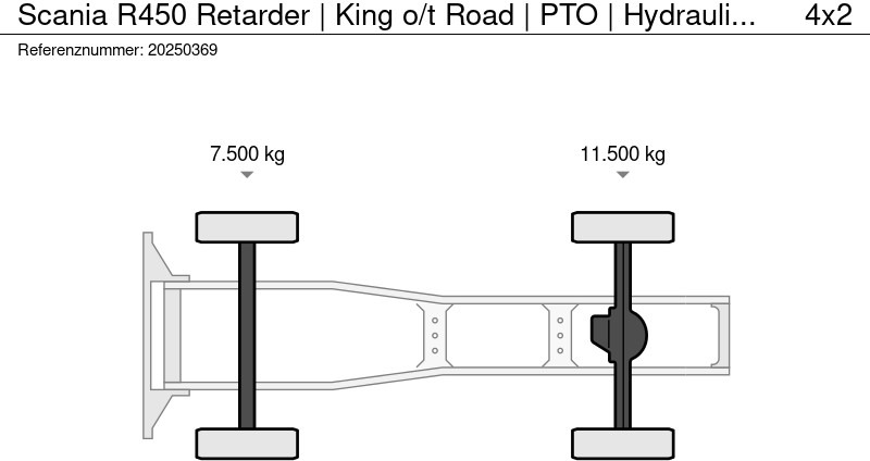 Tractor unit Scania R450 Retarder | King o/t Road | PTO | Hydraulics | Euro 6 | Low Deck | Mega | Smart Tacho