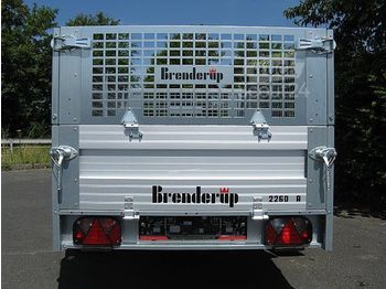 New Low loader trailer for transportation of heavy machinery Brenderup - 2260 A 750kg 2,58x1,28m klappbar Vorderwand: picture 1