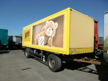Closed box trailer Baranyai Anhängewagen Kofferaufbau mit Hebebühne Fahrschulfahrzeug
