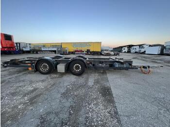 Container transporter/ Swap body trailer H&W 3 X Jumbo Tandem Lafette verzinkt