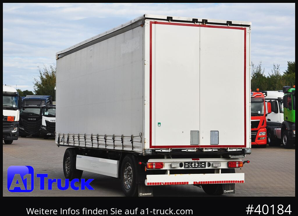 Curtainsider trailer KRONE AZP 18, Festaufbau, TÜV 03-2026