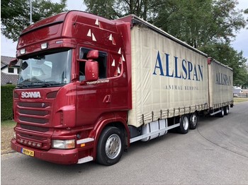 Curtainsider trailer Scania R 480 B 6X2*4 Top Line Retarder. gestuurd naloop