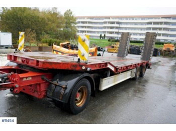 Low loader trailer Damm 3 aks Machine trailer with double driving ramps and manual widening.: picture 1