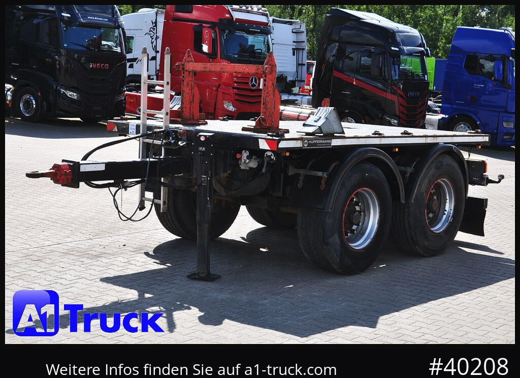 Dropside/ Flatbed trailer HUEFFERMANN HTA1800, Ballast, BPW Achsen,  Luft,