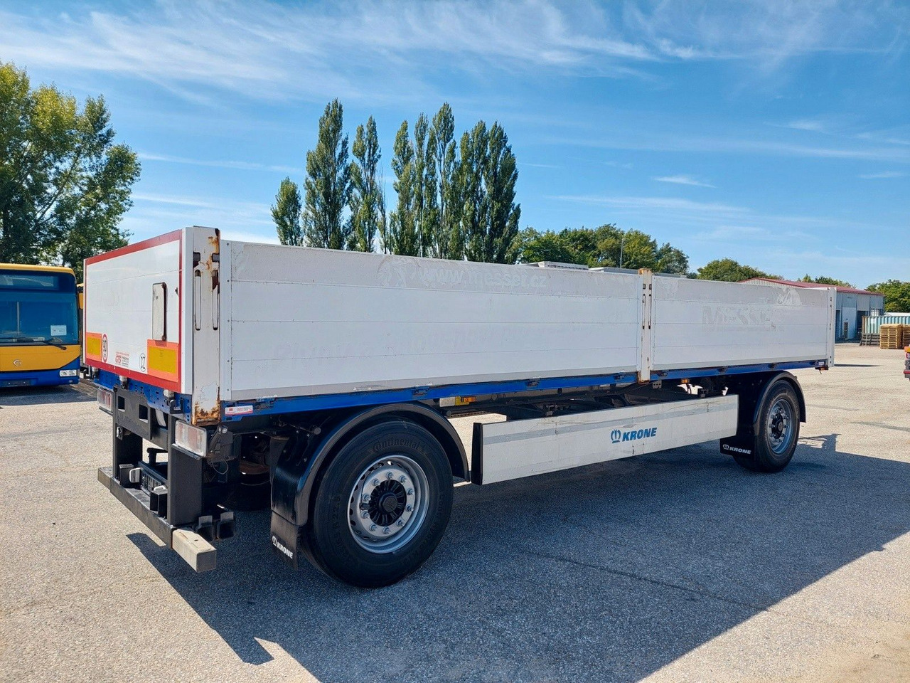 Dropside/ Flatbed trailer Krone AZW 18 Baustoffanhänger