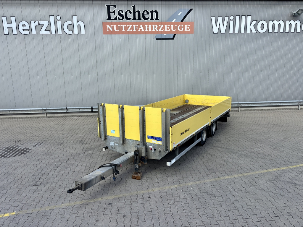 Dropside/ Flatbed trailer Müller-Mitteltal GR-TA 18.0 Tandem