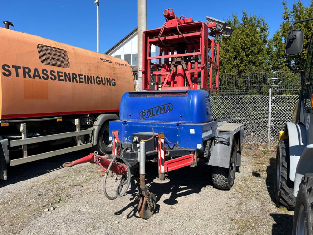 Dropside/ Flatbed trailer Polyma Geräteanhänger PL 16-9 Spezialanhänger Lichtmast