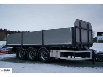 Dropside/ Flatbed trailer Elbo trailer with frames and container lock, virtually unused: picture 1