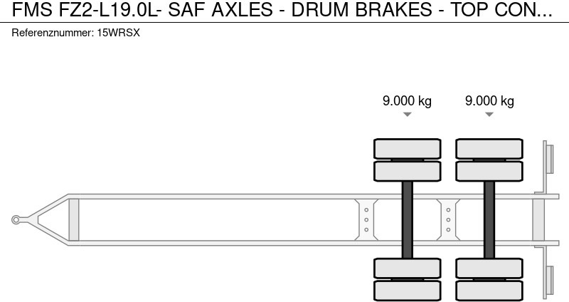Closed box trailer FMS FZ2-L19.0L- SAF AXLES - DRUM BRAKES - TOP CONDITION -: picture 5