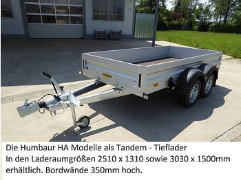 New Car trailer Humbaur - HA202513 Tandemanhänger 2,0to Tieflader: picture 1