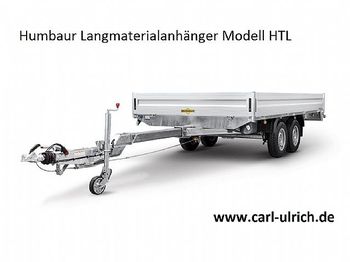 New Dropside/ Flatbed trailer Humbaur - Langmaterialanhänger HTL264121 mit Rohrzugdeichsel: picture 1