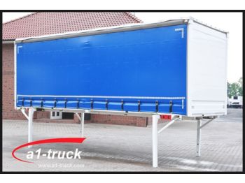 Container transporter/ Swap body trailer Krone 4x WP 7.45 Neue Schiebeplane links + rechts: picture 1
