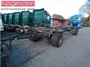 Container transporter/ Swap body trailer Krone AZW 18, Maxilafette, Drehschemel, SAF-Scheibe: picture 1