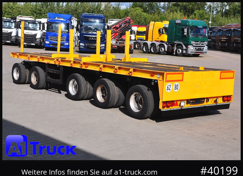Low loader trailer GOLDHOFER 5 achs  Ballast, Lenkachse, 50to., Schwerlast,