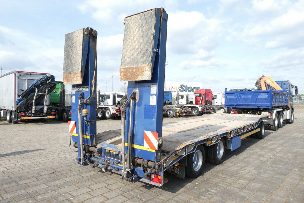 Low loader trailer Goldhofer TU3 - 24/80 Tiefladeranhänger hydr. Rampen Goldhofer TU3 - 24/80 Tiefladeranhänger hydr. Rampen