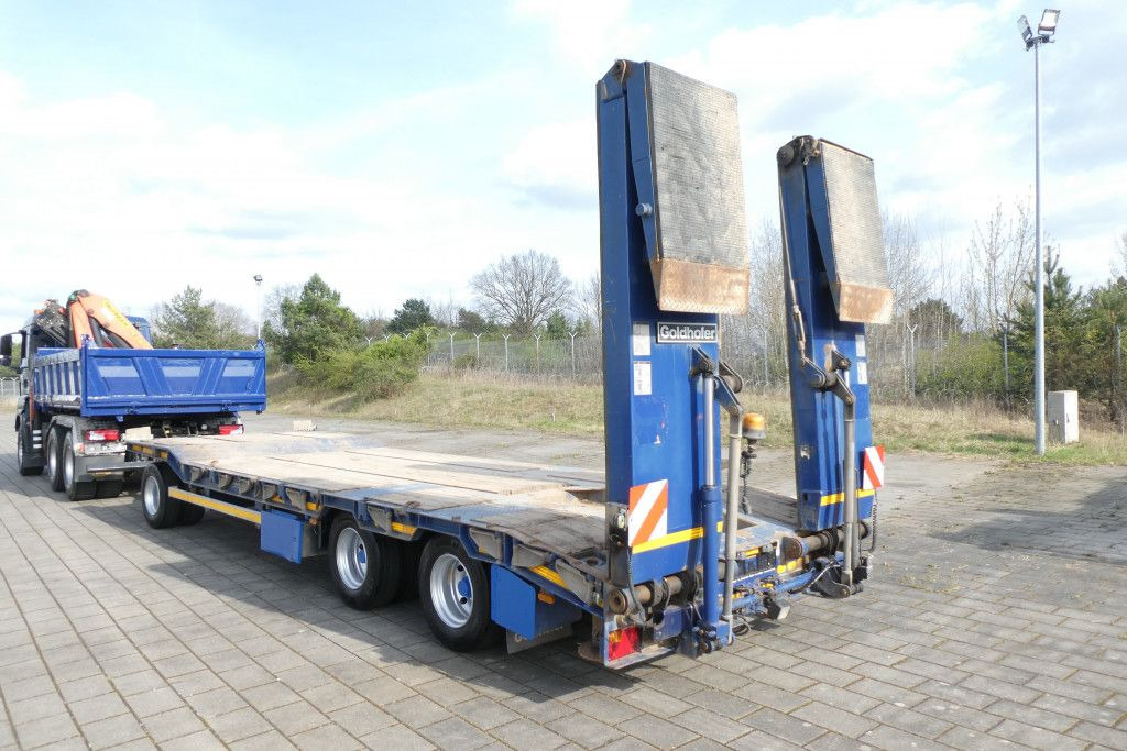 Low loader trailer Goldhofer TU3 - 24/80 Tiefladeranhänger hydr. Rampen Goldhofer TU3 - 24/80 Tiefladeranhänger hydr. Rampen