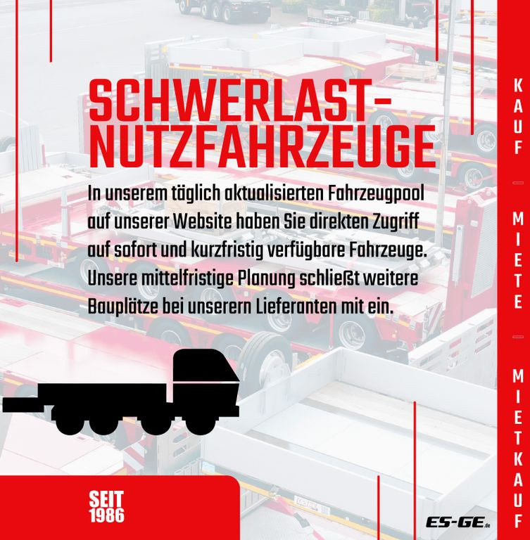 Low loader trailer Müller-Mitteltal 3-Achs-Tiefladeanhänger