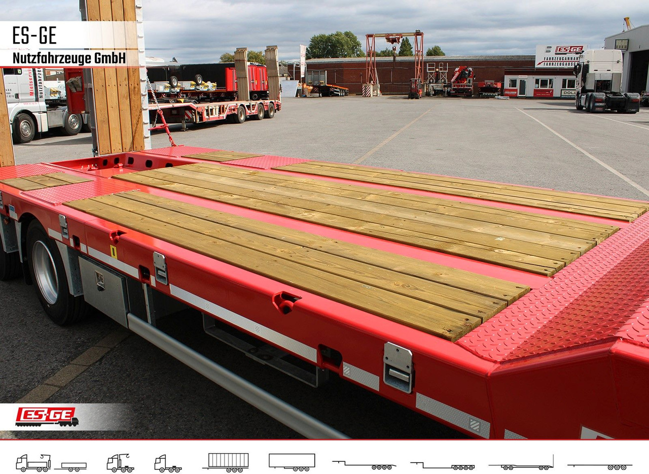 Low loader trailer Schwarzmüller Tieflader mit gekröpftem Plateau