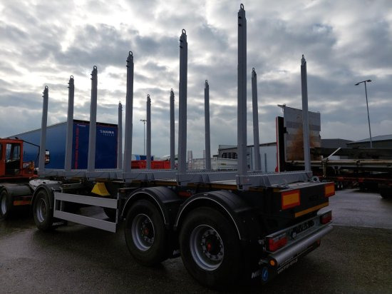New Timber trailer for transportation of timber MEGA PD2-B3 Holzanhänger, 3-Achsen, 6 Rungenpaare,: picture 2