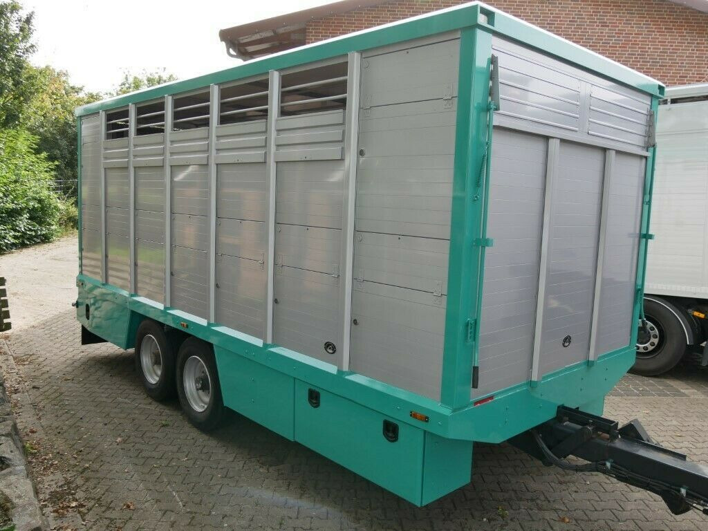 Livestock trailer Menke-Janzen Tandem Einstock Top Zustand: picture 2