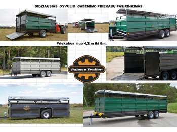 New Livestock trailer Palms Didžiausias gyvulių gabenimo priekabų pasirinkimas PT4650HS 2019 m.: picture 1