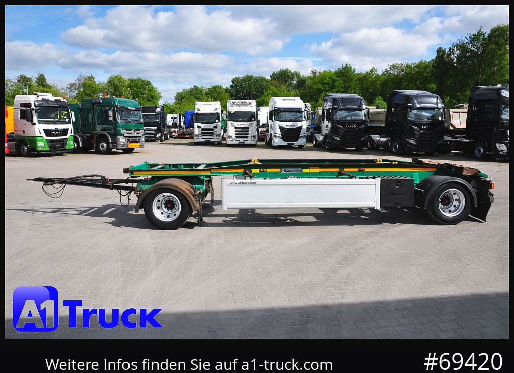 Roll-off/ Skip trailer HUEFFERMANN HSA 1870, Luft, Schlitten, SAF