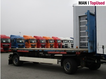 Container transporter/ Swap body trailer Schmitz AWF 18 Maxi mit Pritsche/Stirnwand: picture 1