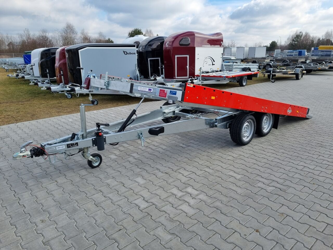 New Autotransporter trailer Stema FHAK 27-40-21.2 car trailer przyczepa laweta TUV 100 Km/h: picture 11