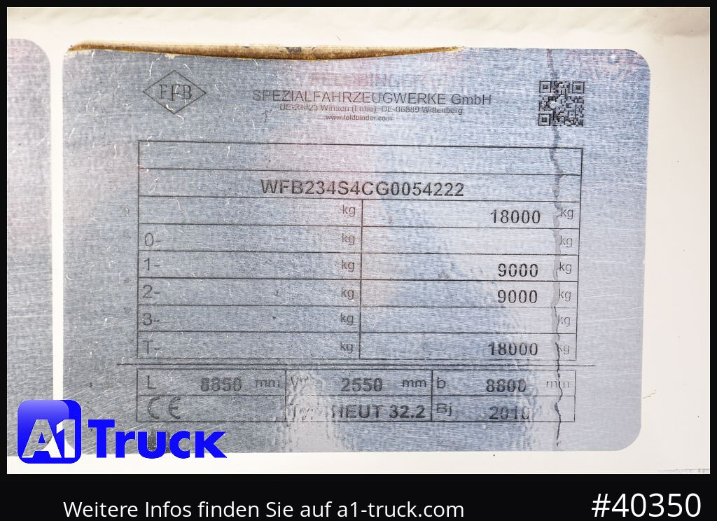 Tank trailer FELDBINDER Silo, Futtermittel, 32m³, 4 Kammern,