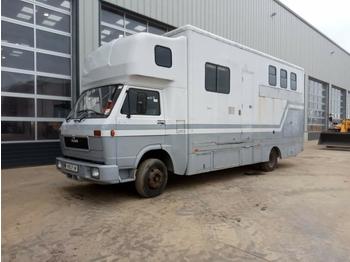Livestock truck 1990 MAN 4x2 Horse Box Lorry, Living Compartment, Manual Gear Box: picture 1