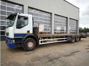 Dropside/ Flatbed truck for transportation of heavy machinery 2012 Renault 6x2 Rear Lift Beavertail Plant Lorry, Hydraulic Cheese Wedge Ramp, Automatic Gear Box, A/C: picture 1