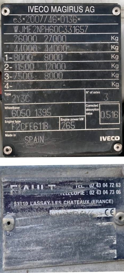 Autotransporter truck Iveco STRALIS 360 e6 A Réparer