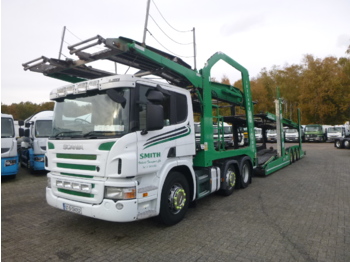 Autotransporter truck Scania P420 6x2 RHD Lohr car transporter