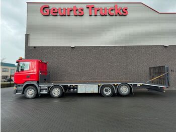Scania R410 8X2 OPRIJWAGEN/MACHINE TRANSPORTER/PLATEAU  - autotransporter truck