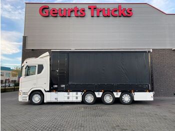Scania R580 V8 NGS 8X4 TRIDEM OPIJWAGEN/MACHINE TRANSPO  - autotransporter truck