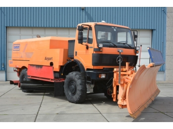 Cab chassis truck Mercedes SK 2031 4x4x4 Schmidt CJS9 airport sweeper snow plough