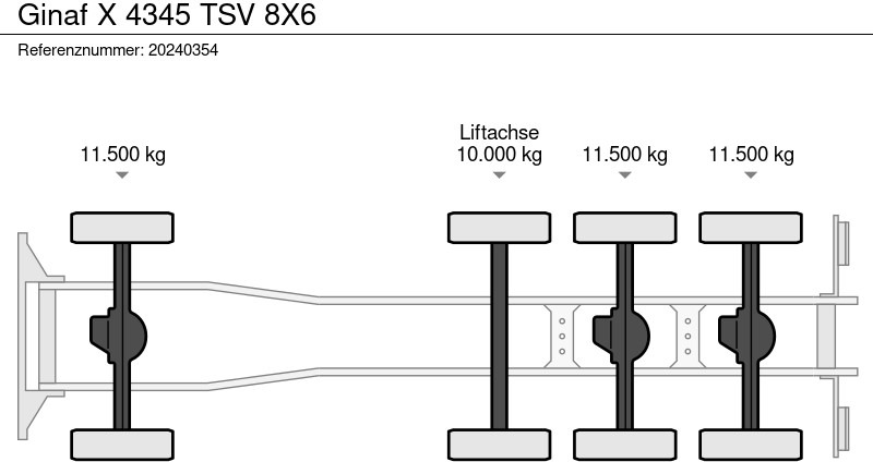 Cable system truck Ginaf X 4345 TSV 8X6