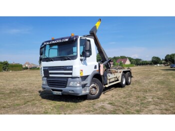  DAF CF85.410 6x4 HOOKLIFT MANUAL GEARBOX FULL STEELSUSPENSION - container transporter/ swap body truck