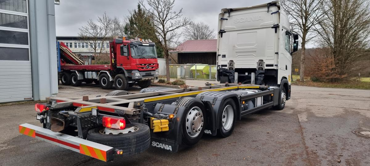 Container transporter/ Swap body truck Scania S 410 6X2 BDF Intarder Lenkachse VANTEC hyd Hubr