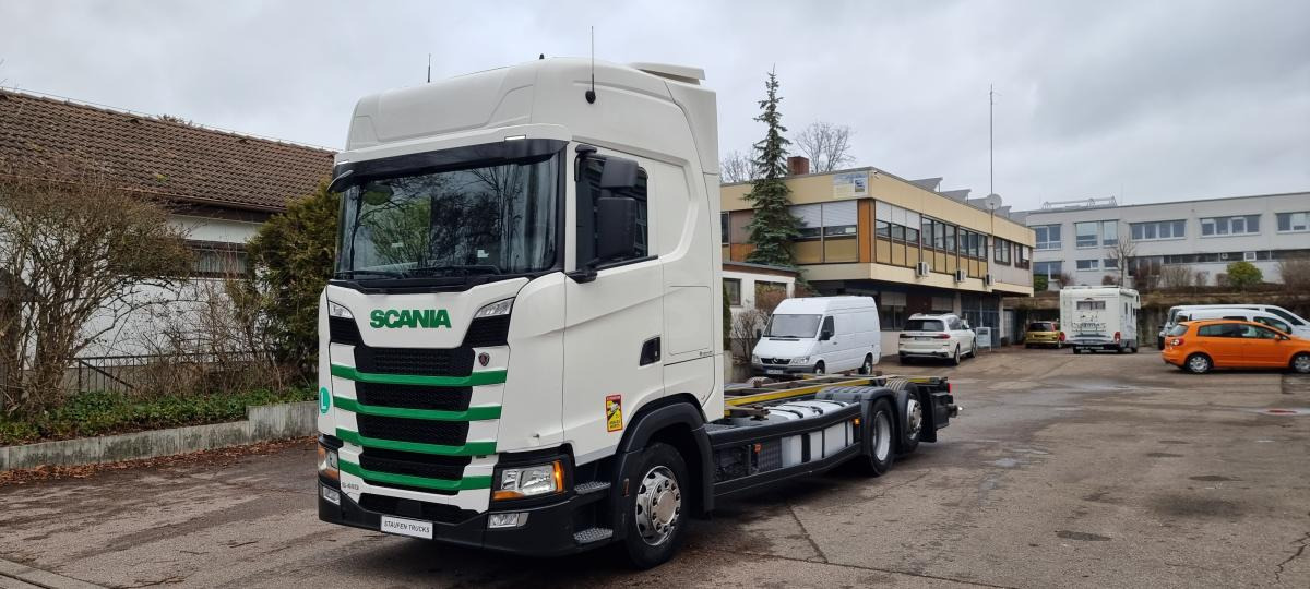 Container transporter/ Swap body truck Scania S 410 6X2 BDF Intarder Lenkachse VANTEC hyd Hubr