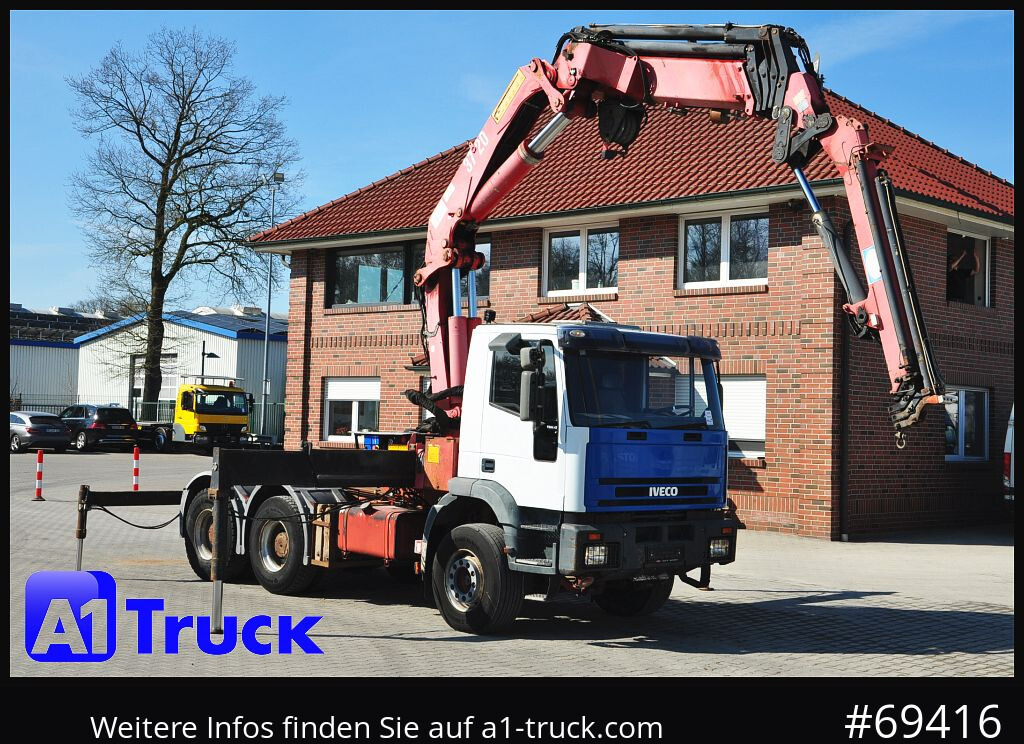 Crane truck IVECO-MAGIRUS 420 6x4, HMF3722 Jib Funk Seilwinde,