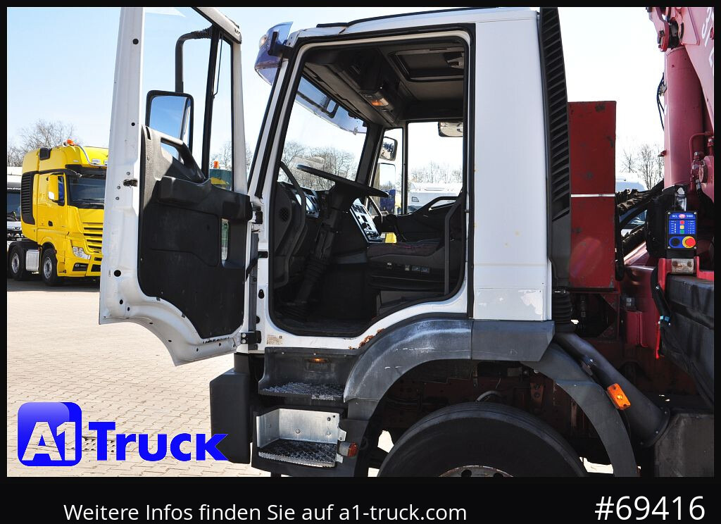 Crane truck IVECO-MAGIRUS 420 6x4, HMF3722 Jib Funk Seilwinde,