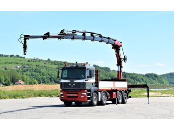 Crane truck MAN TGA 35.430 Pritsche 6,30 m + HMF 2823 K8 + FUNK