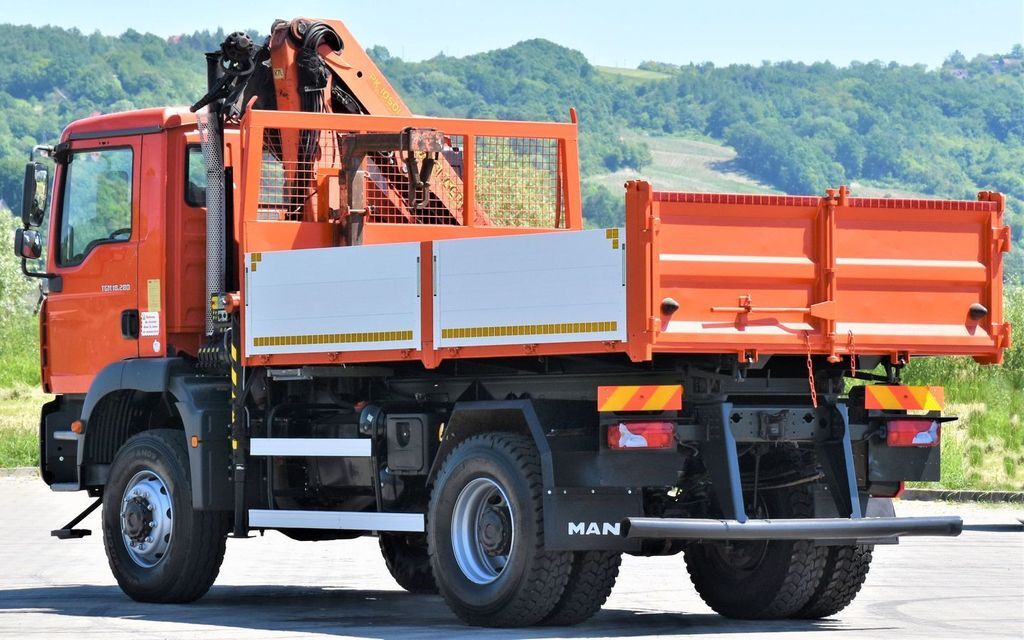 Crane truck MAN TGM 18.280 Kipper 3,90m* PK 10501 + FUNK *4x4