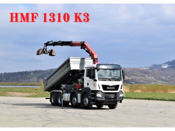 Crane truck MAN TGS 35.480 * KIPPER 5,30m + HMF 1310-K3FUNK* 8x4 